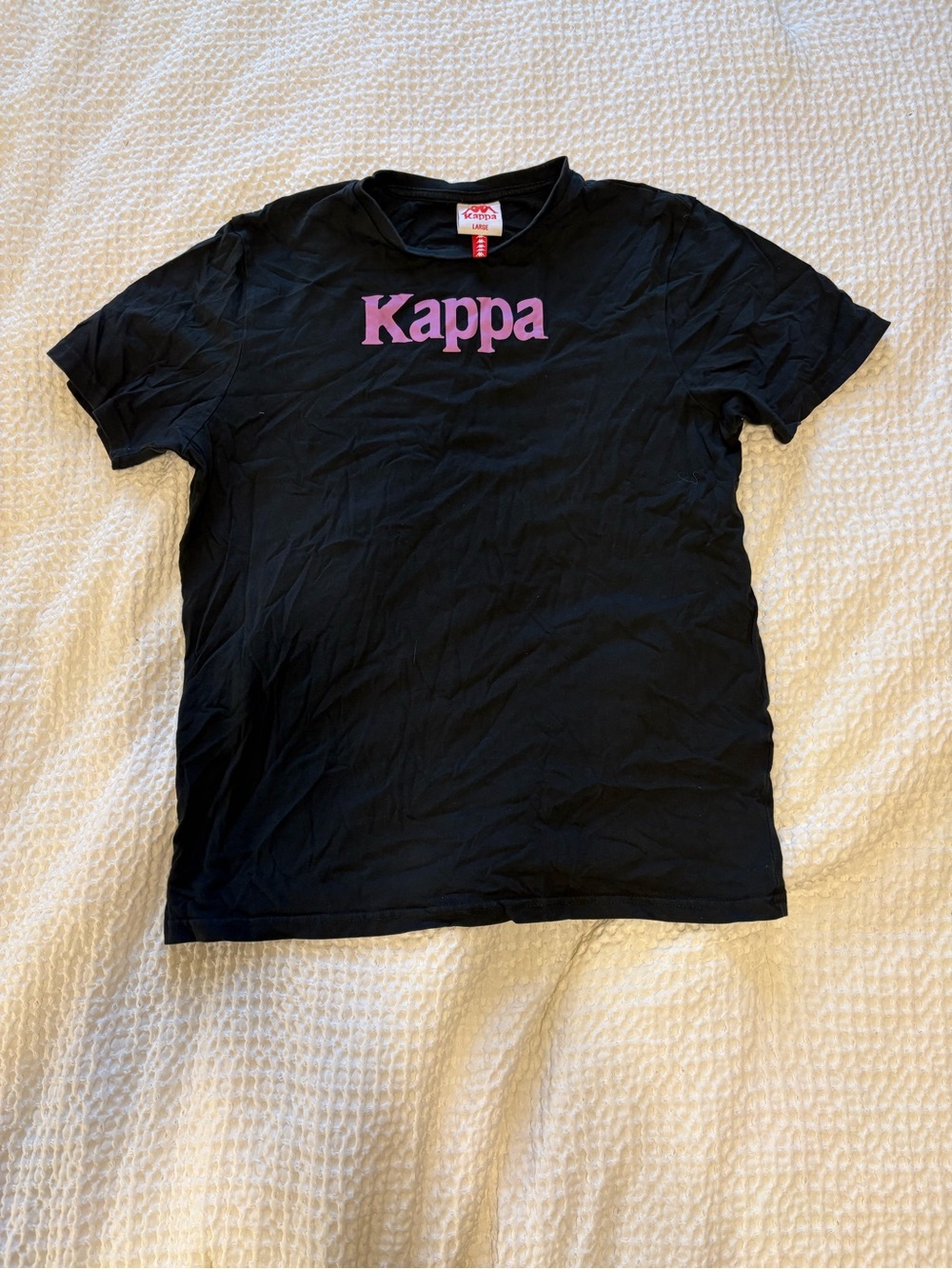 Kappa Black Tee with Lavender Logo
